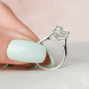 Hidden Halo Solitaire Wedding Ring